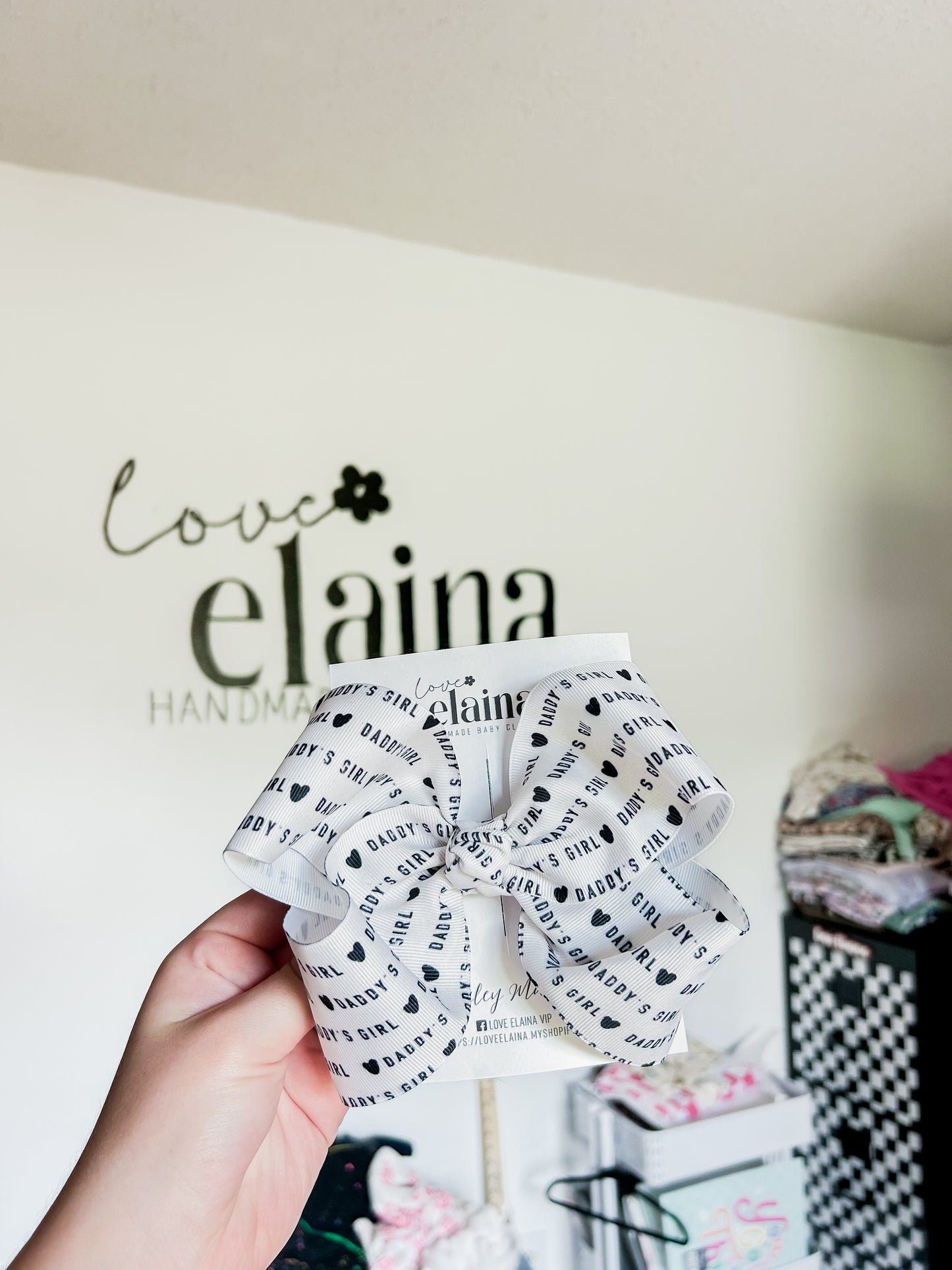 daddy’s girl ribbon bow