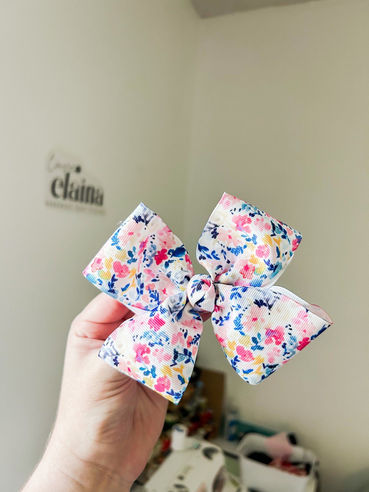 floral ribbon bow