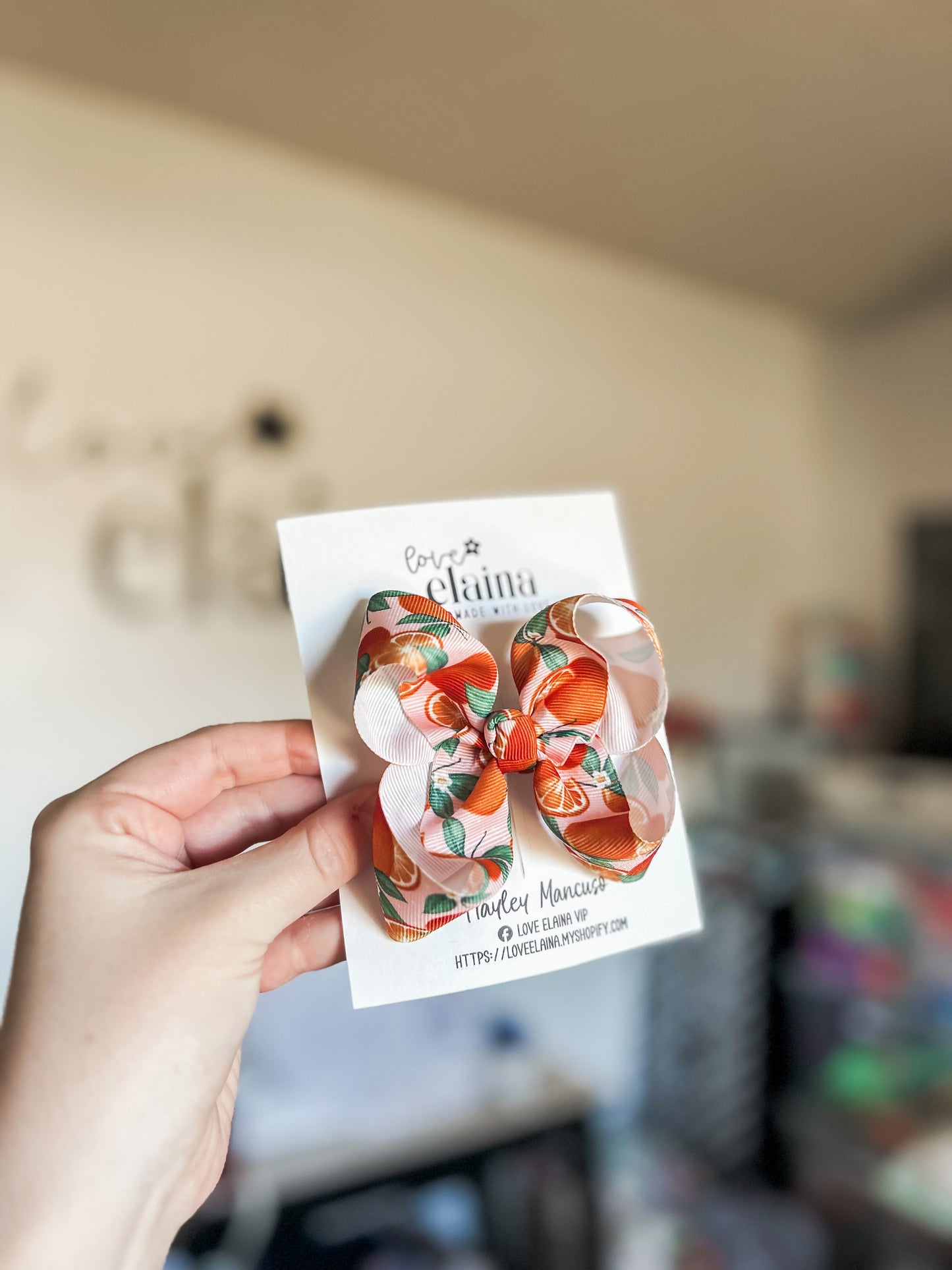 4” single ribbon clip