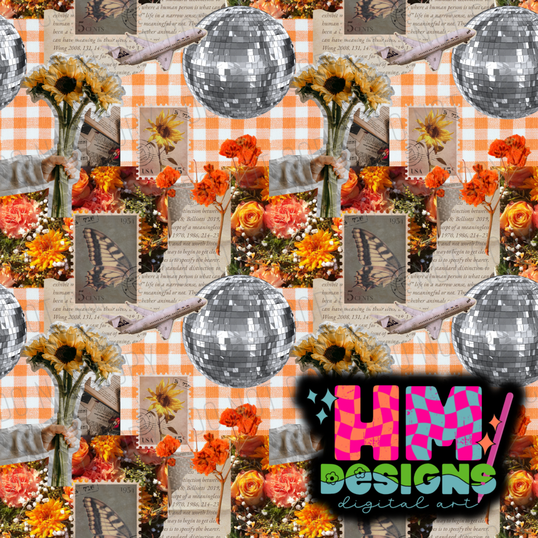 orange disco collage