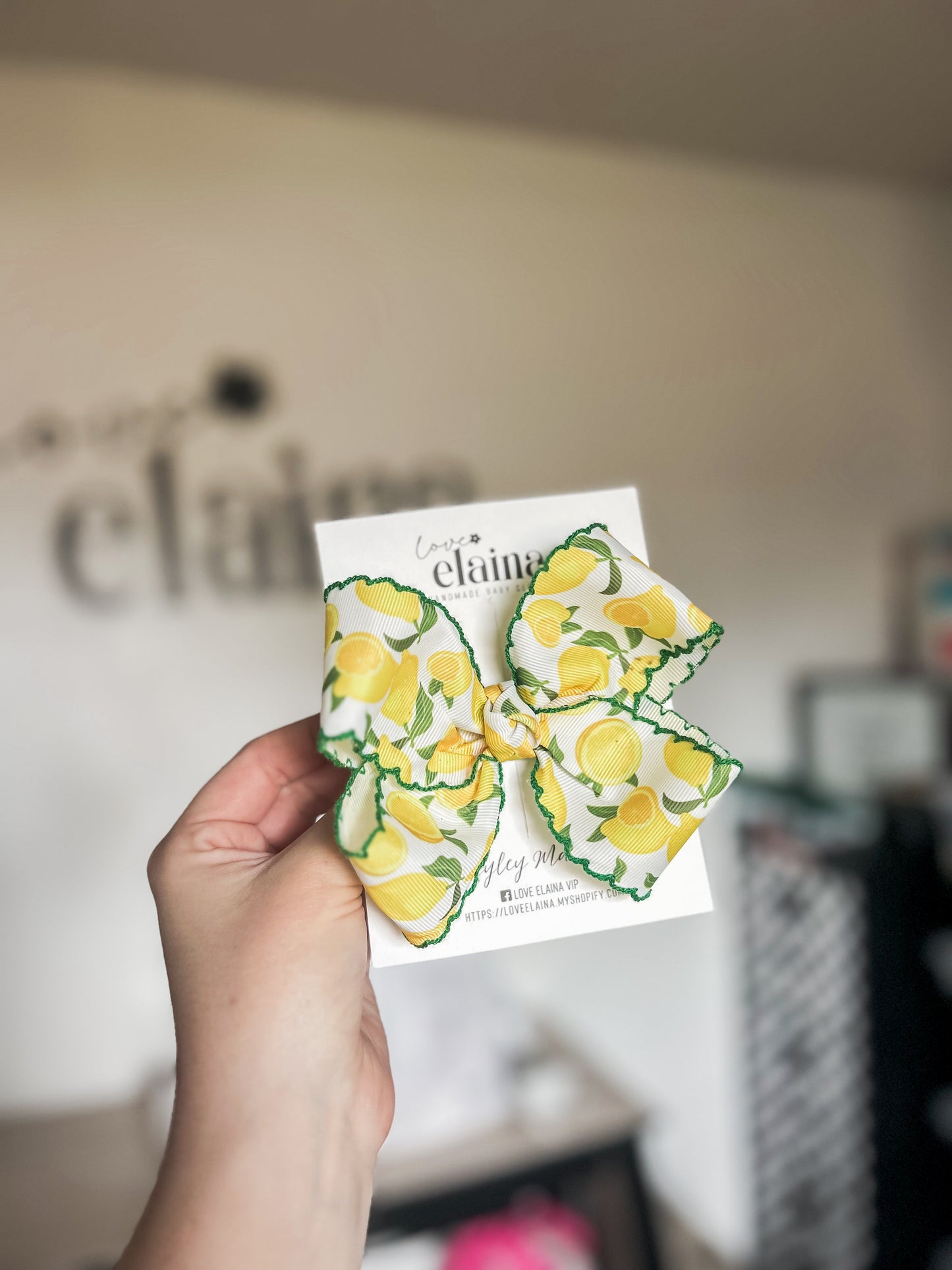 lemon ribbon bow