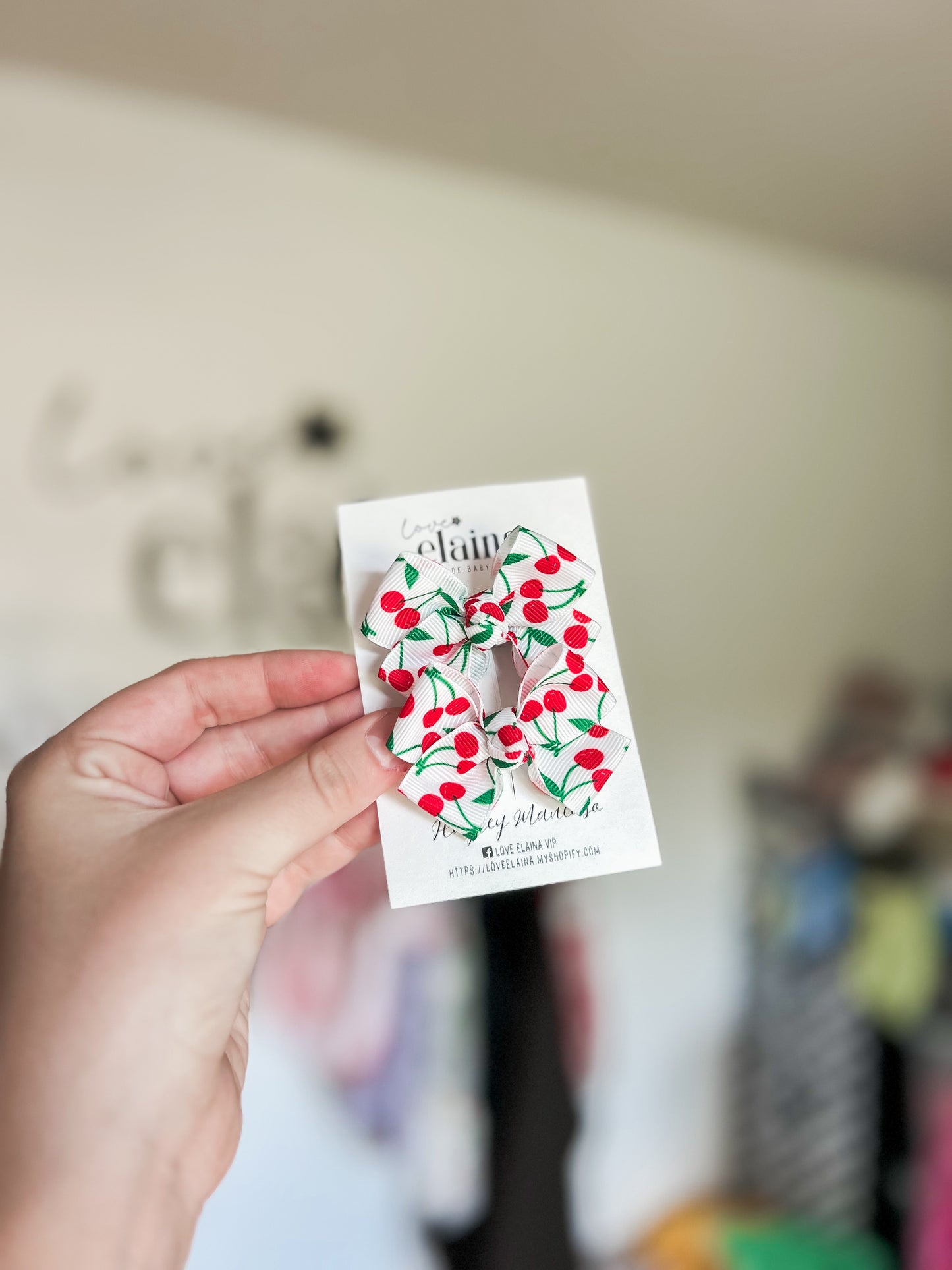 cherry mini ribbon piggies