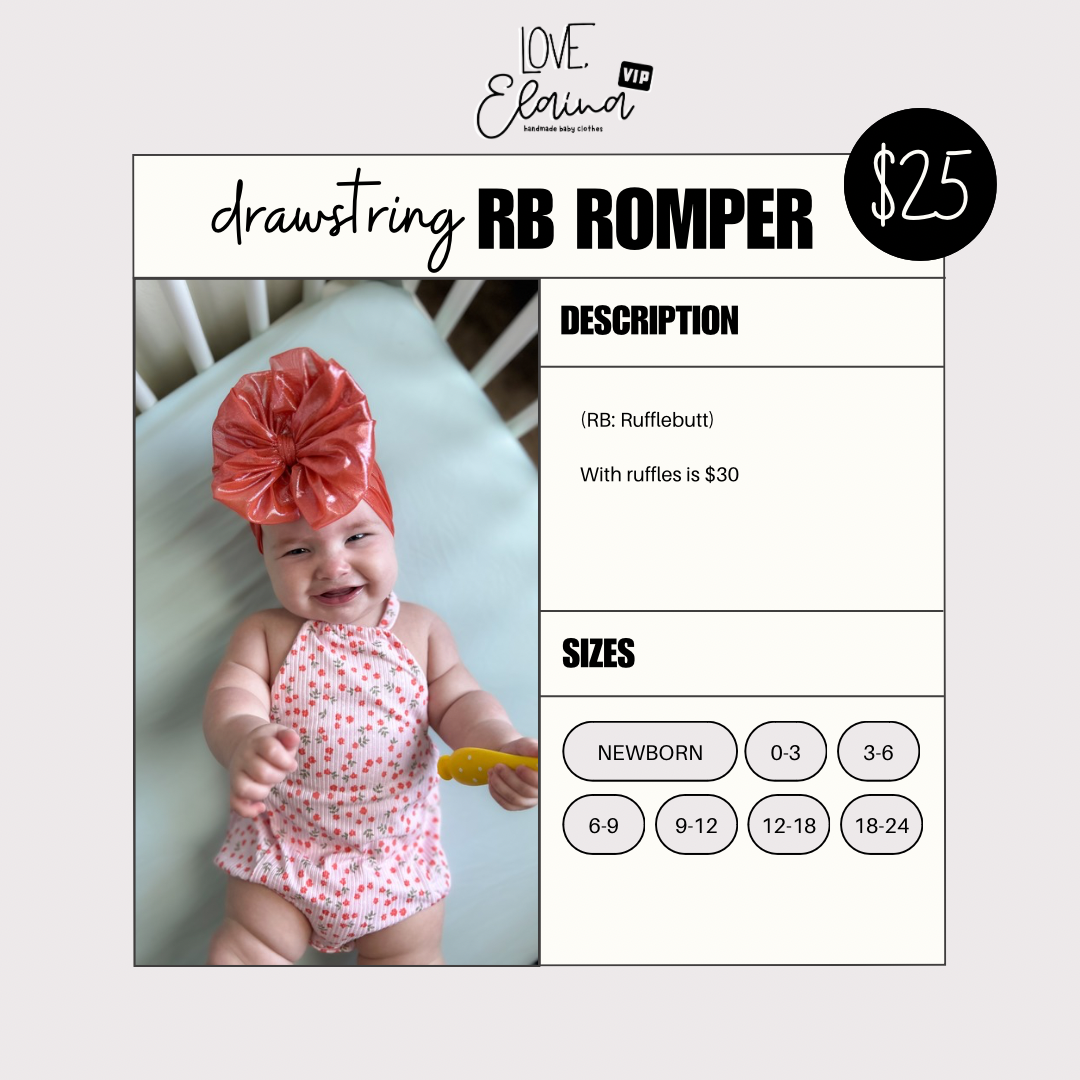 Drawstring Rufflebutt Romper