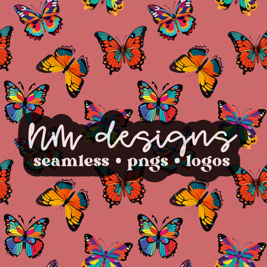 butterflies (maroon)