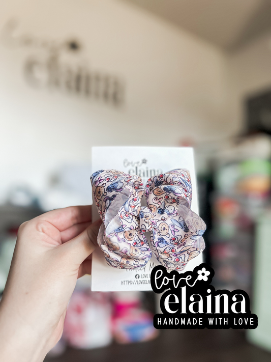 bear stacked ribbon clip 5”