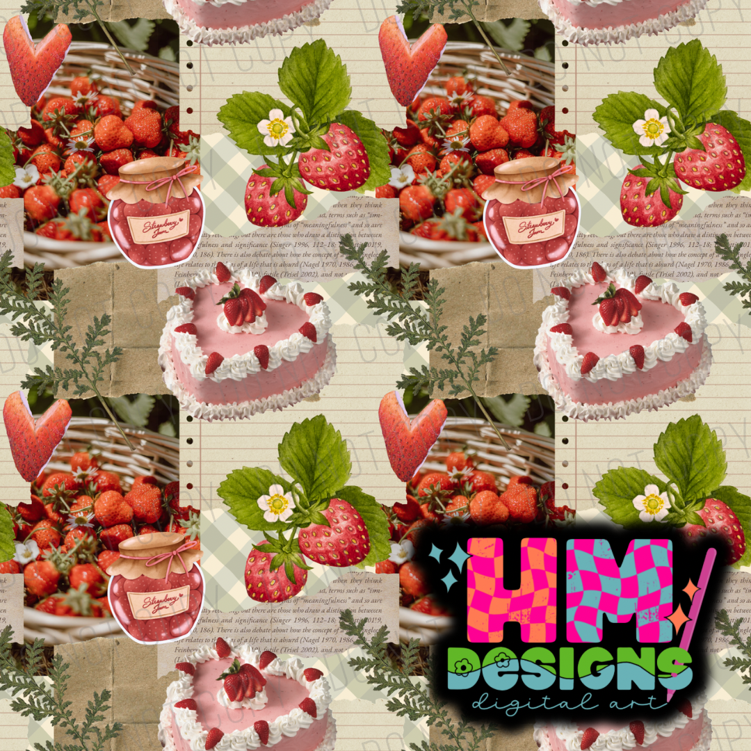 strawberry collage