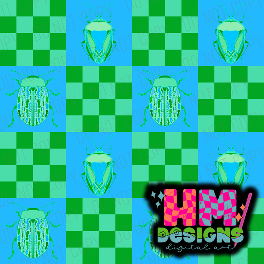 neon green beetles