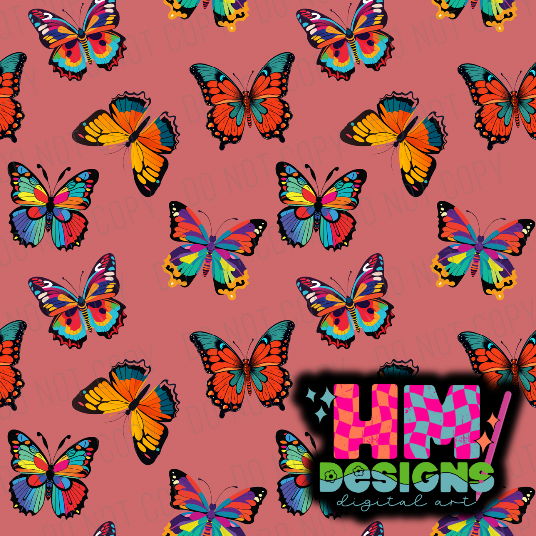 butterflies (maroon)