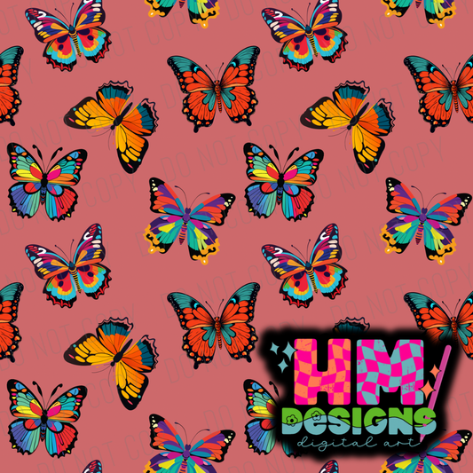 butterflies (maroon)