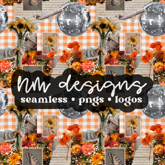 orange disco collage