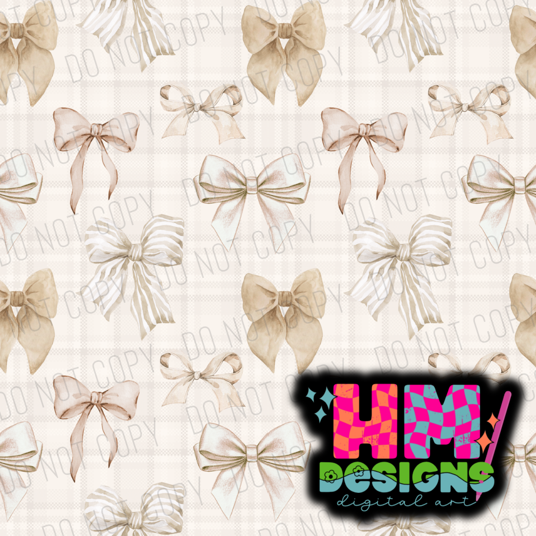 beige bows
