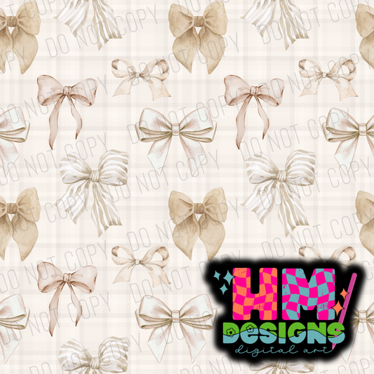 beige bows