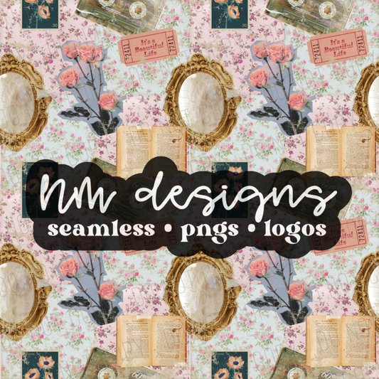 vintage book collage