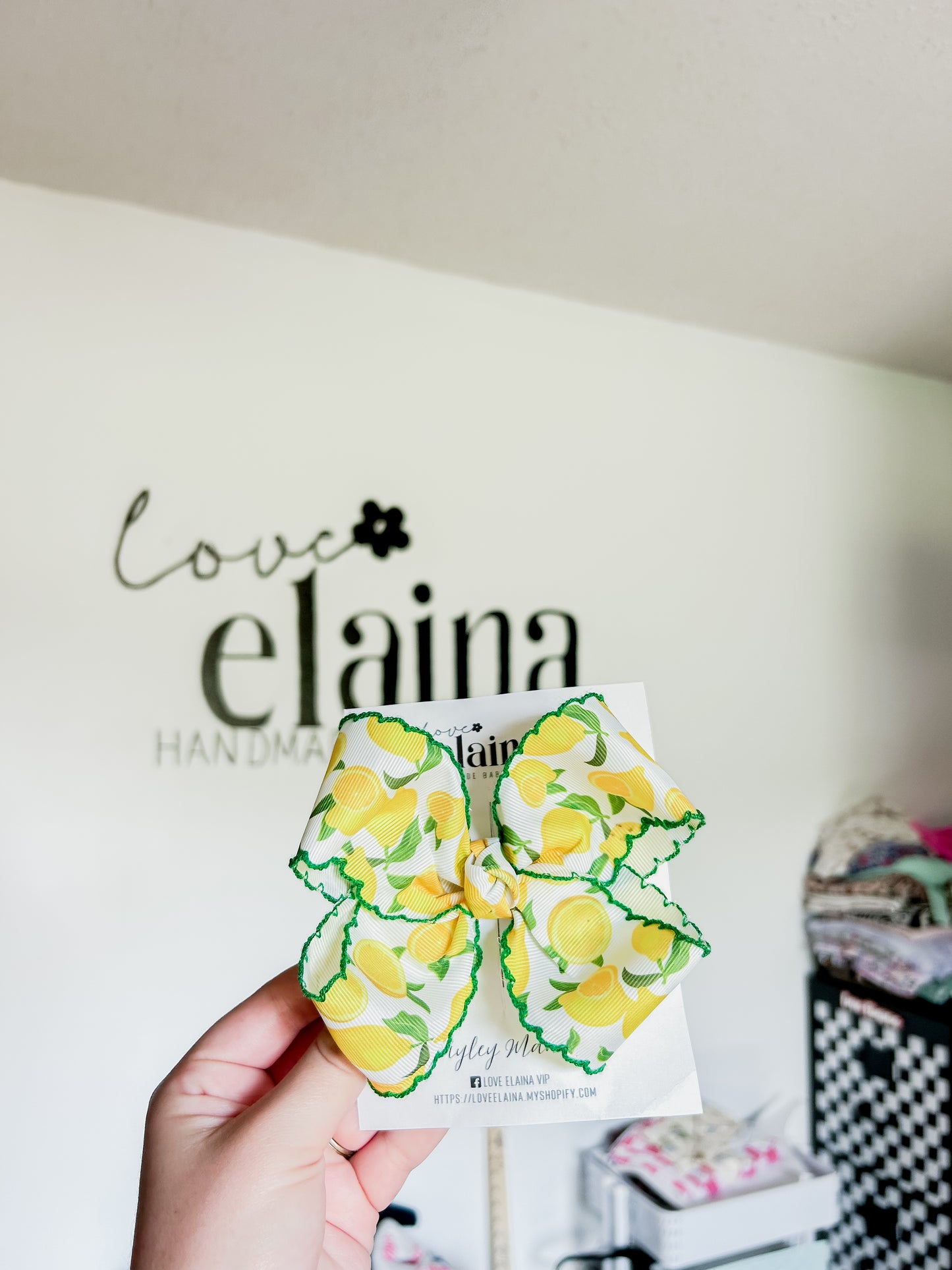 lemon ribbon bow
