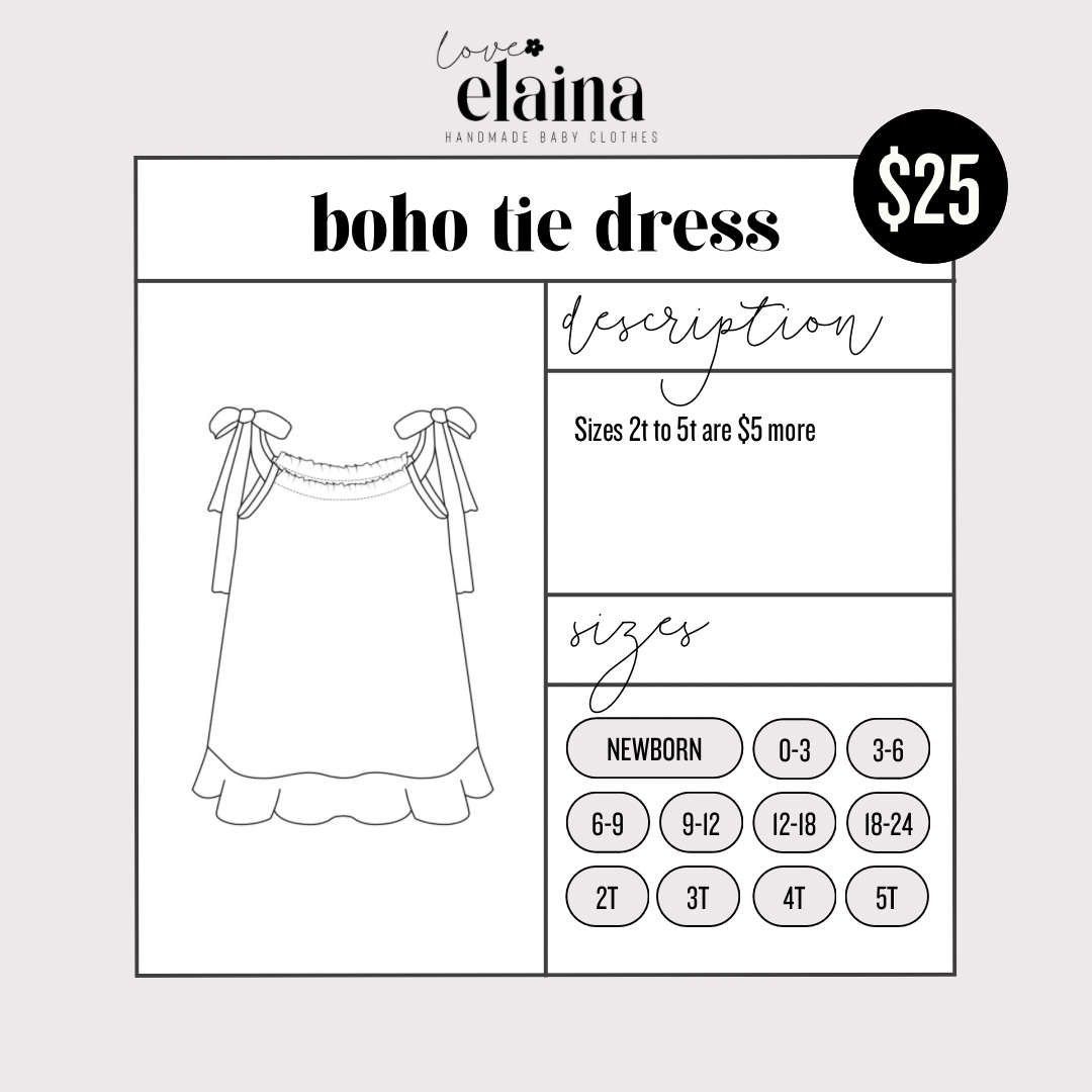 Boho Tie Dress