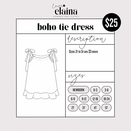 Boho Tie Dress
