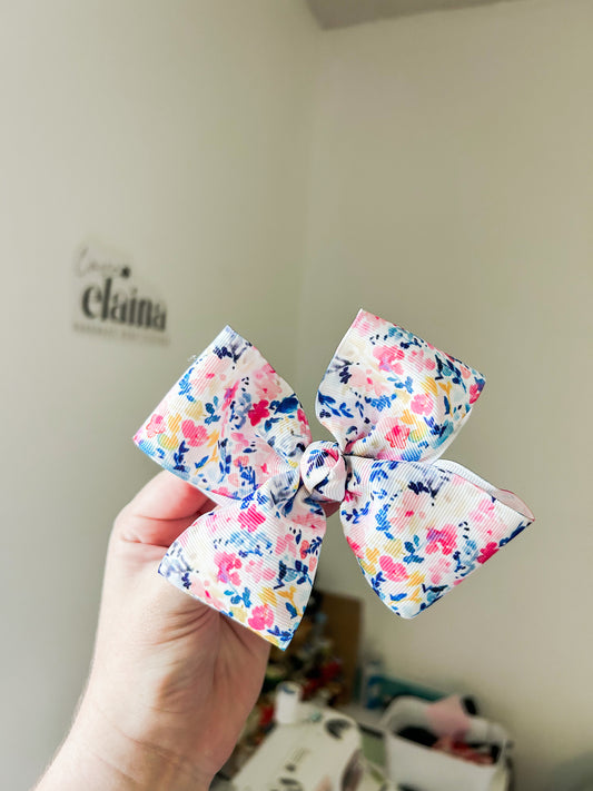 floral ribbon bow