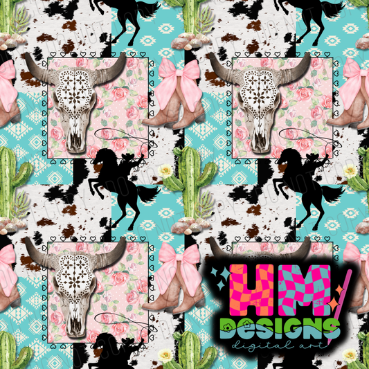 girly western patch