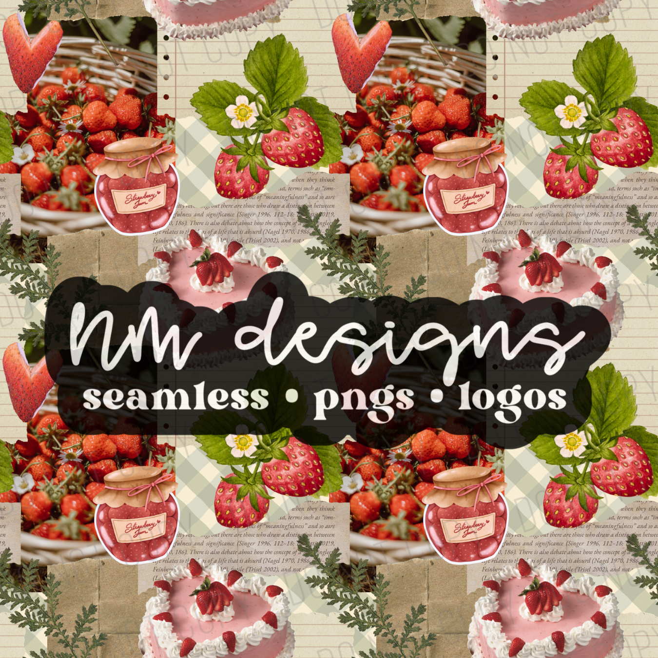 strawberry collage