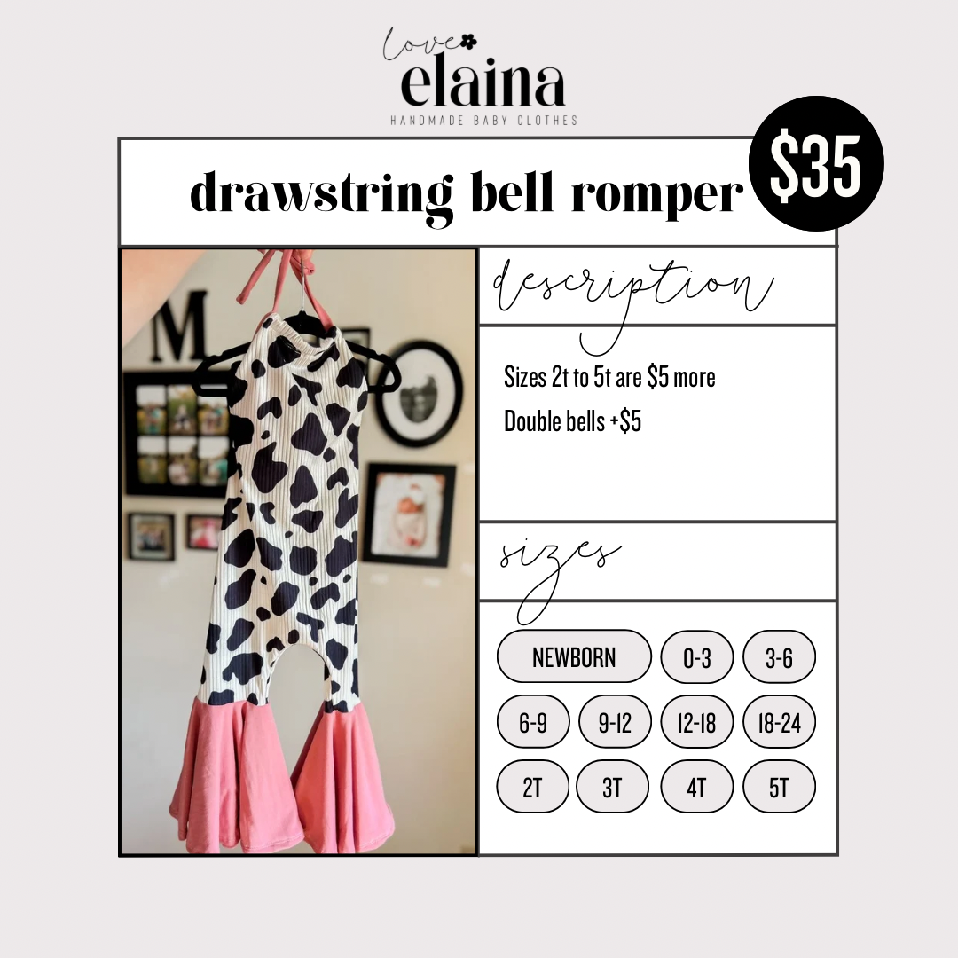 Drawstring Bell Romper