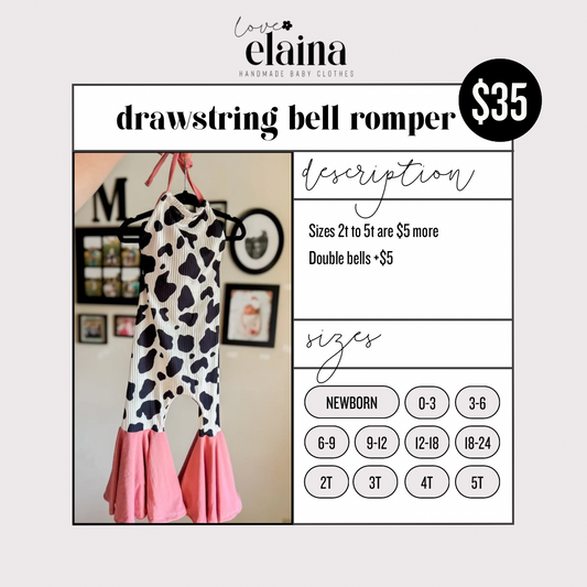 Drawstring Bell Romper