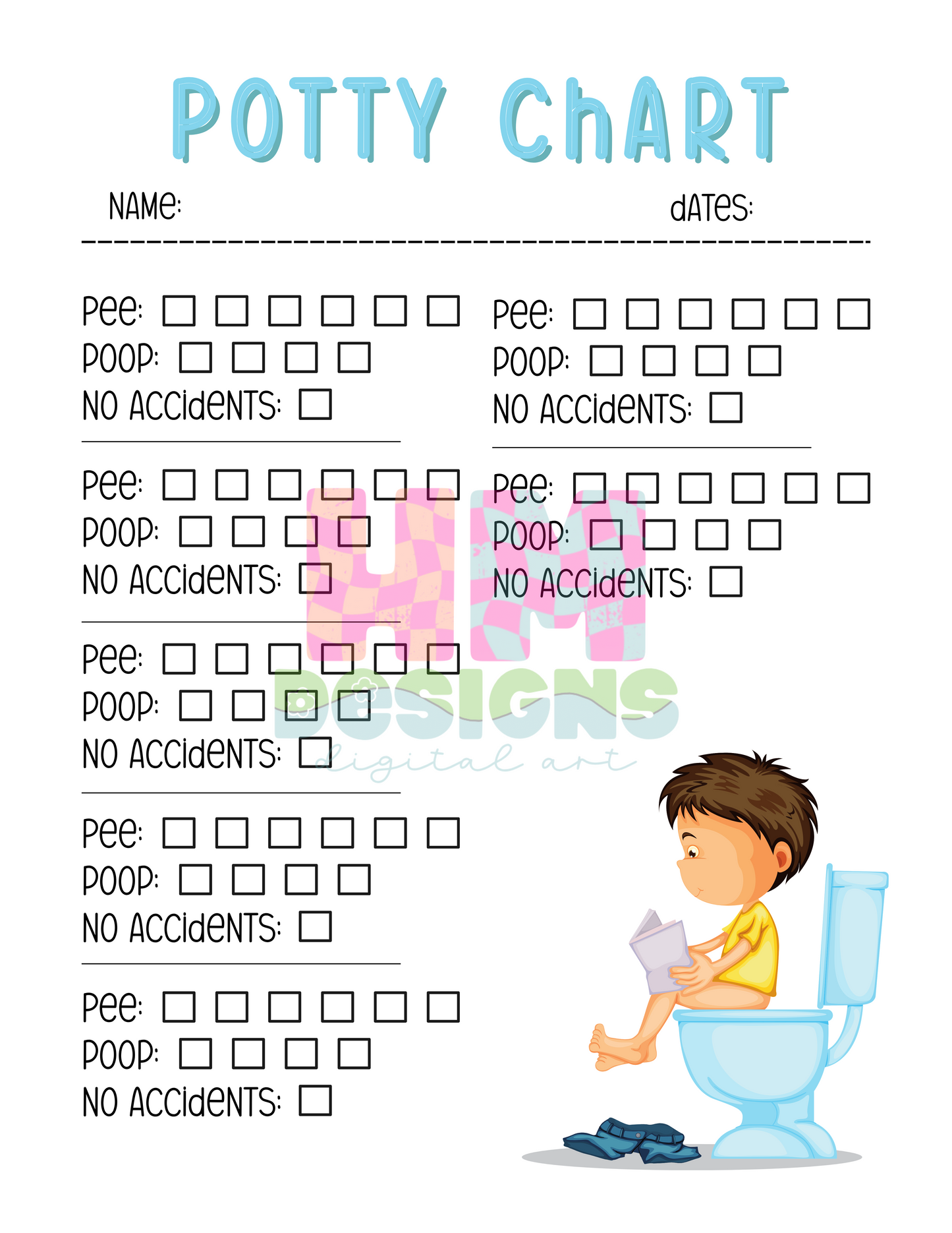 FREE potty chart